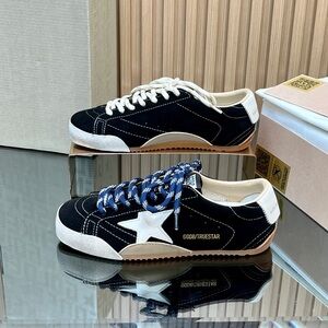 Golden Goose black flat shoes, slip-on shoes